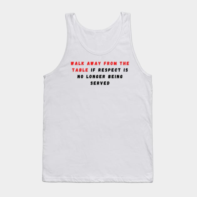 Walk Away from the Table in Red and Black Tank Top by mebcreations